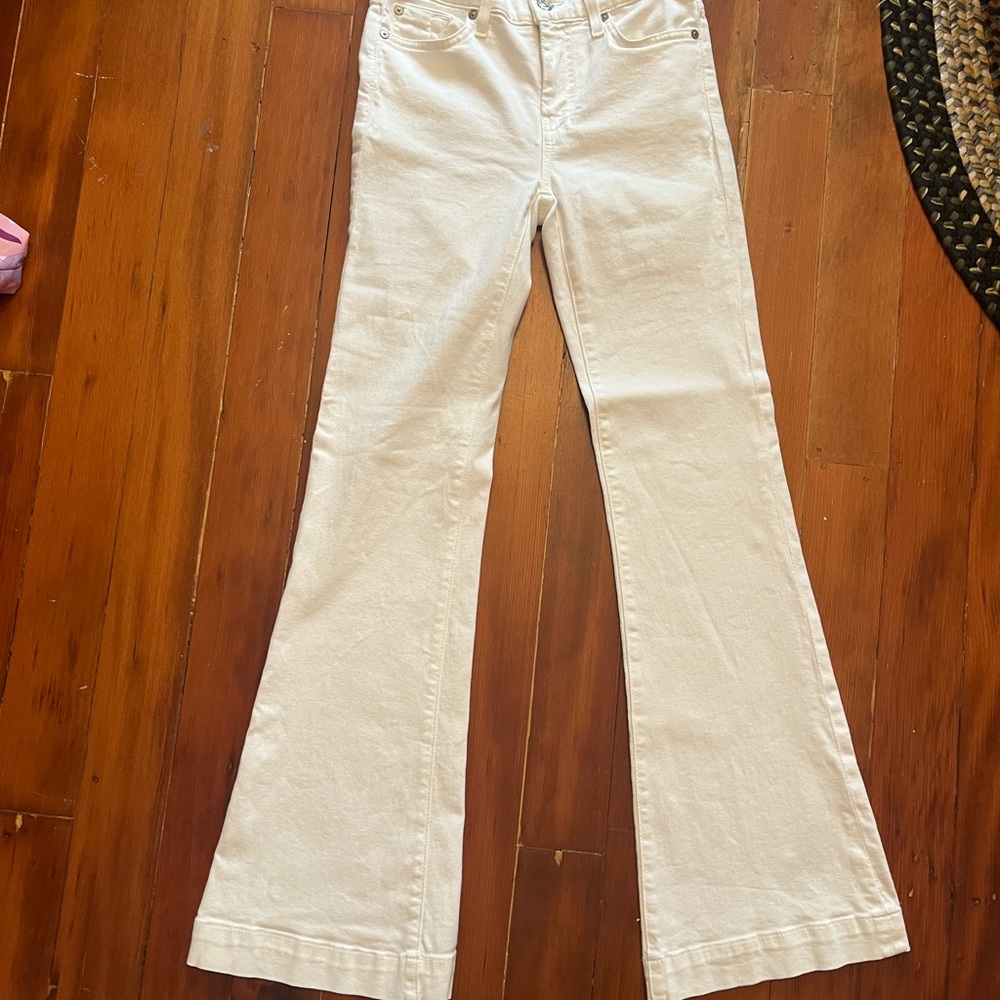 7 For All Mankind White Denim Jeans - Picture 4 of 4